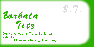 borbala titz business card